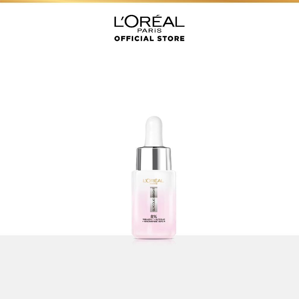 L'Oréal Paris Glycolic Bright Anti-Dark Spot Brightening Serum 15ml เซรั่มผิวโกลว์กระจ่างใส ลดจุดด่า