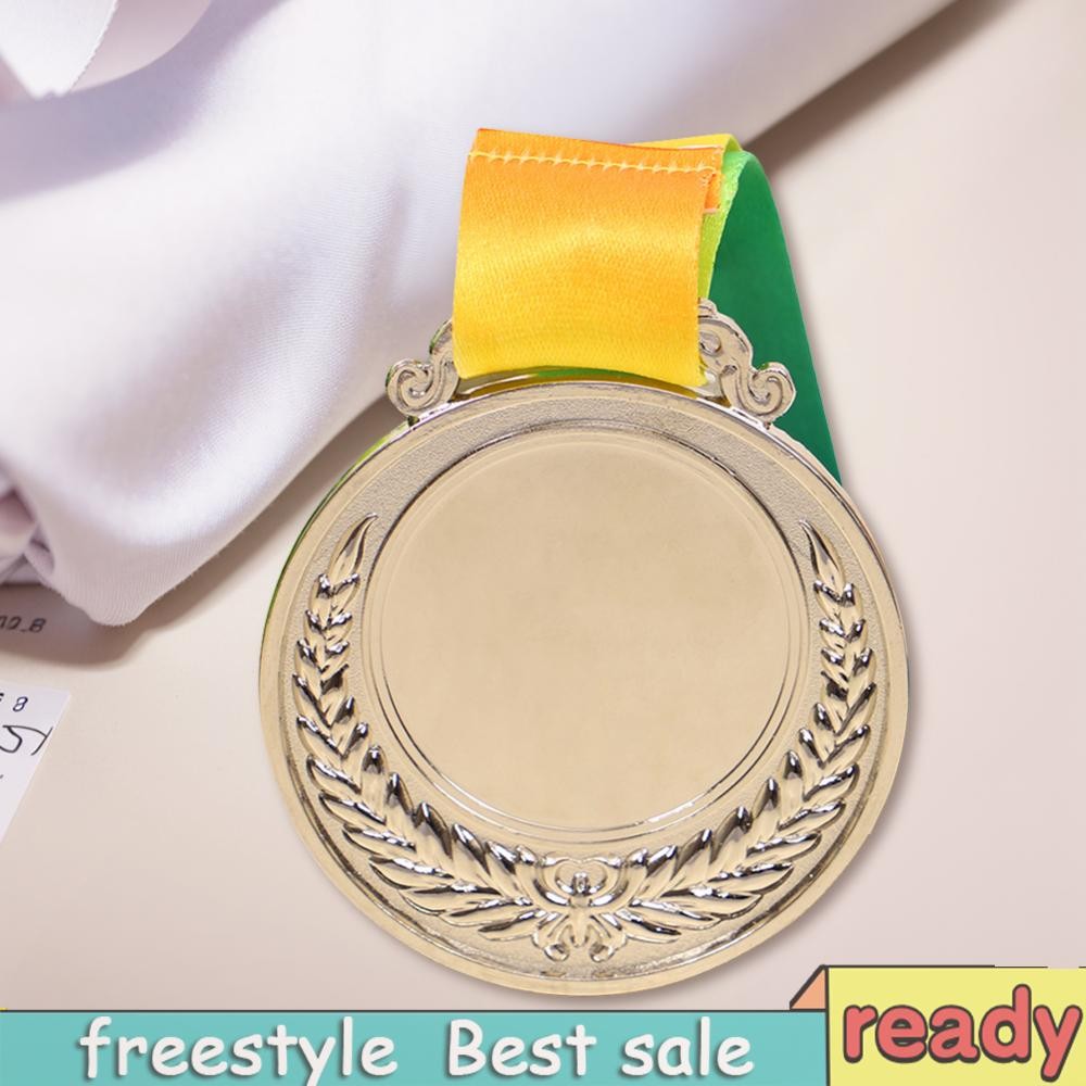 [freestyle01.th] 10 ชิ้นทอง/เงิน/เหรียญบรอนซ์รางวัลกีฬาพร้อมริบบิ้นคอเหรียญวินเนอร์โลหะการแข่งขันราง