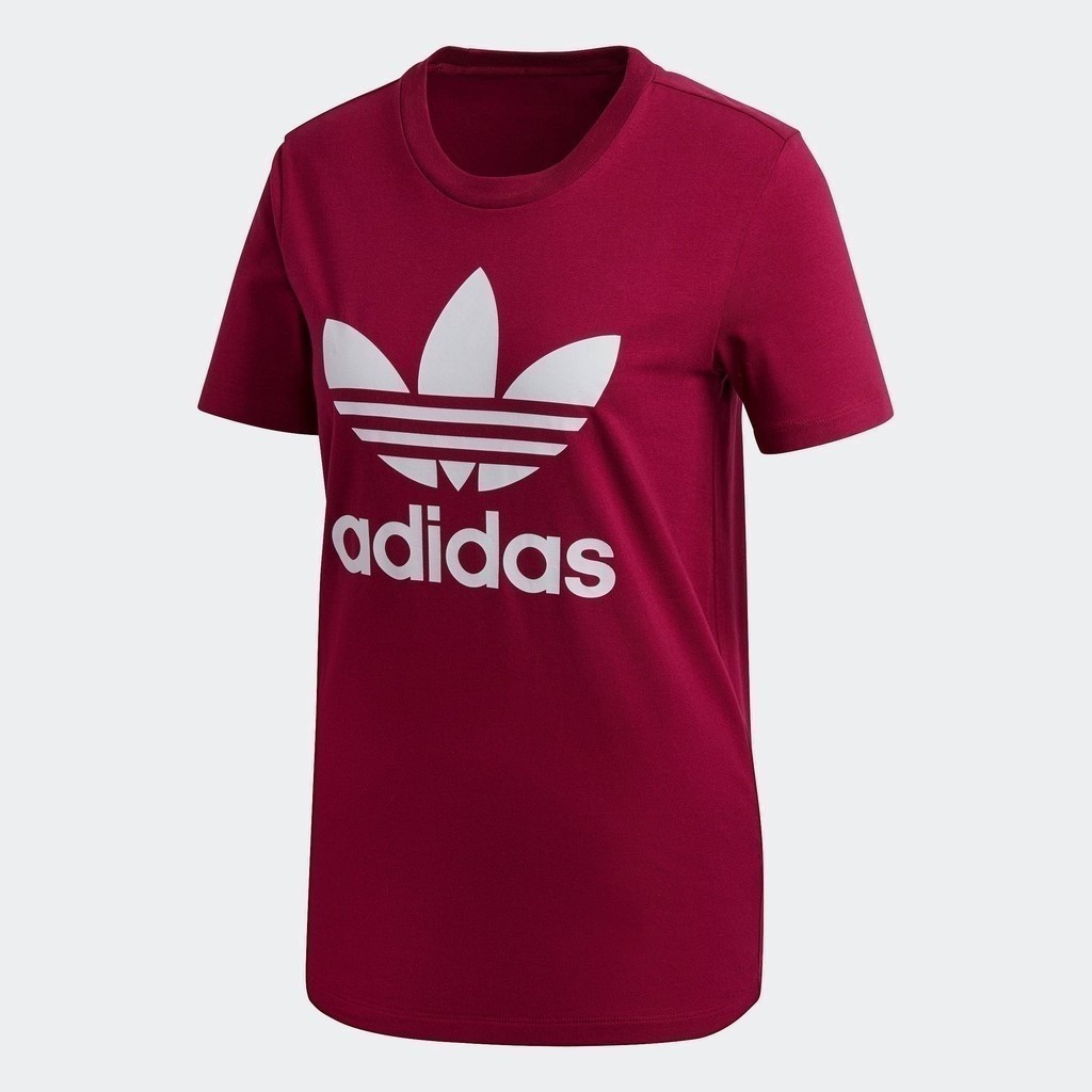 adidas Lifestyle Trefoil Tee Women Burgundy GD2433