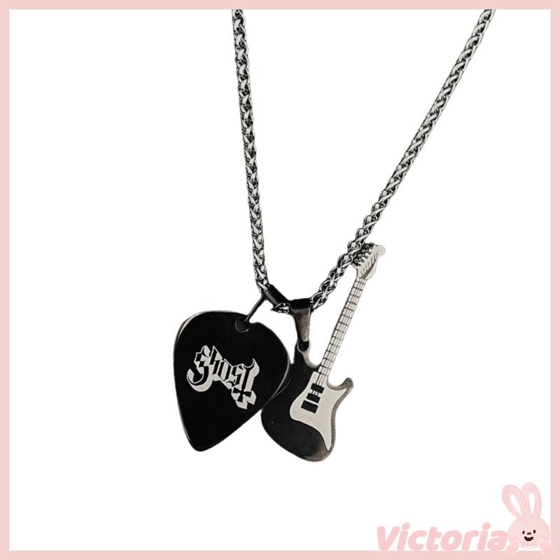 VIC Music Inspire Guitar Pick Necklace Featuring วัสดุสแตนเลสที่ทนทานสําหรับผู้ที่ชื่นชอบดนตรีอินเทร