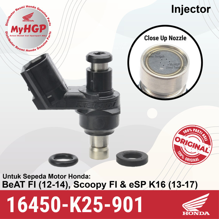 16450K25901 หัวฉีด Assy การใช้ BeAT-FI/Scoopy-FI-K16 ต้นฉบับของแท้ 16450-K25-901