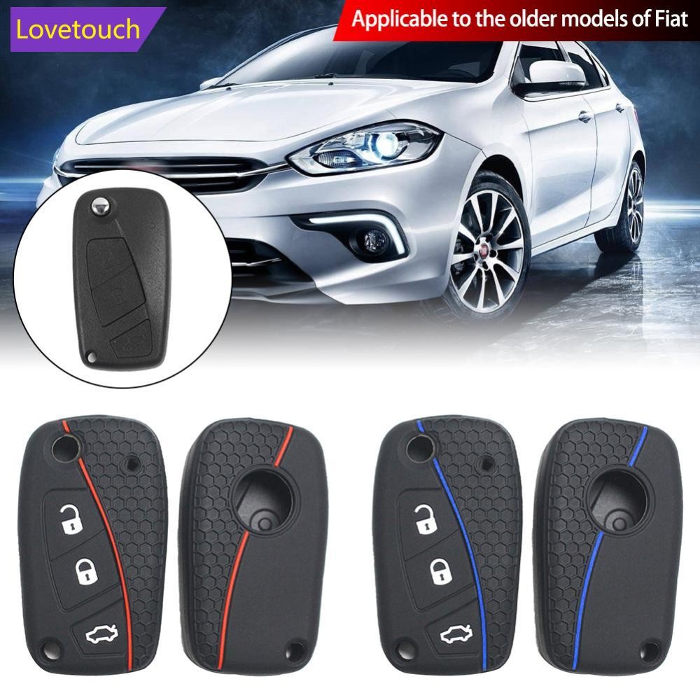 LOVETOUCH กุญแจรถฝาครอบผู้ถือรถ Remote Key ซิลิโคนสําหรับ Fiat Stilo Grande Punto Bravo Linea Idea P