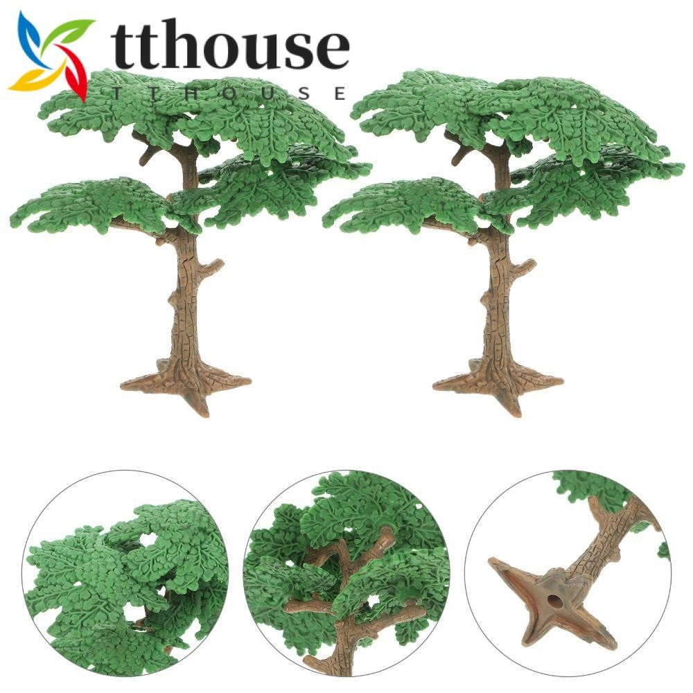 TTHOUSE จําลอง Cypress, พลาสติก Mini Coconut Tree, พืชนิเวศวิทยา Vivid Pine Trees Cypress ภูมิทัศน์ต