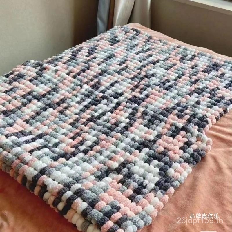 ชุดพันคอและเบาะถักด้าย Bobo สไตล์ขนสัตว์ สำหรับรถยนต์และบ้าน 1YBG