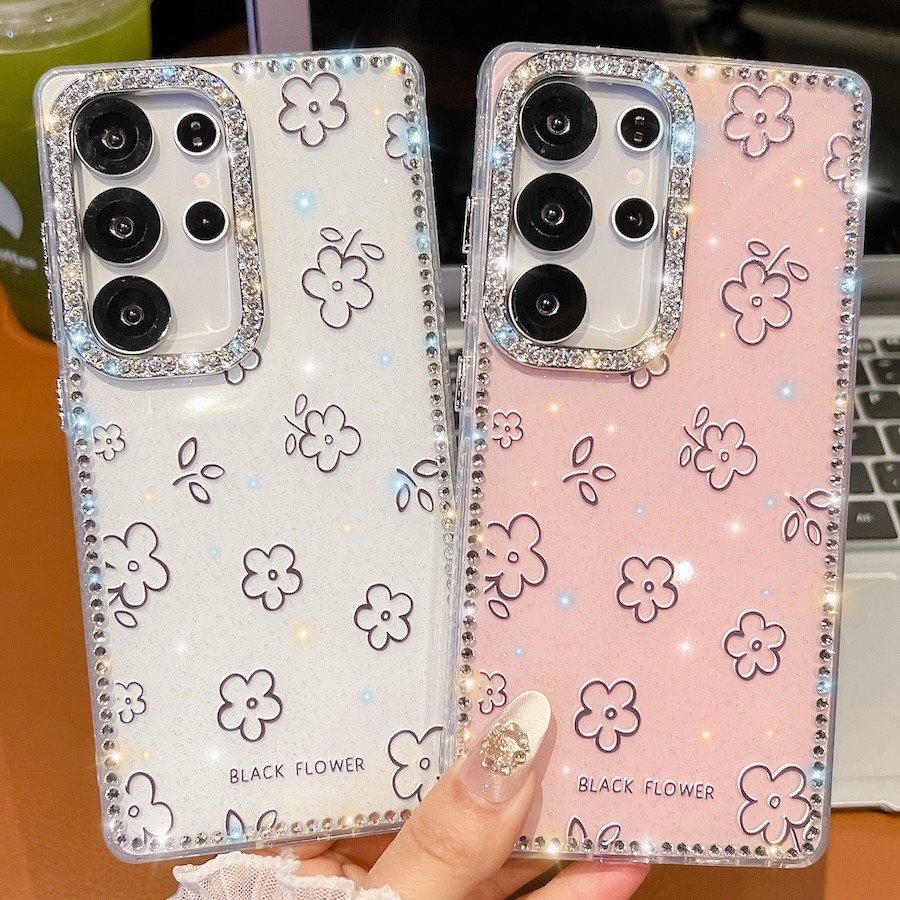 SAMSUNG ดอกไม้สําหรับSamsung A17 A07 A16 A26 A36 A56 A15 A35 A55 S24 S25 FE S25 Plus S23 Ultra 5Gน่ารักกรณีฝาครอบ