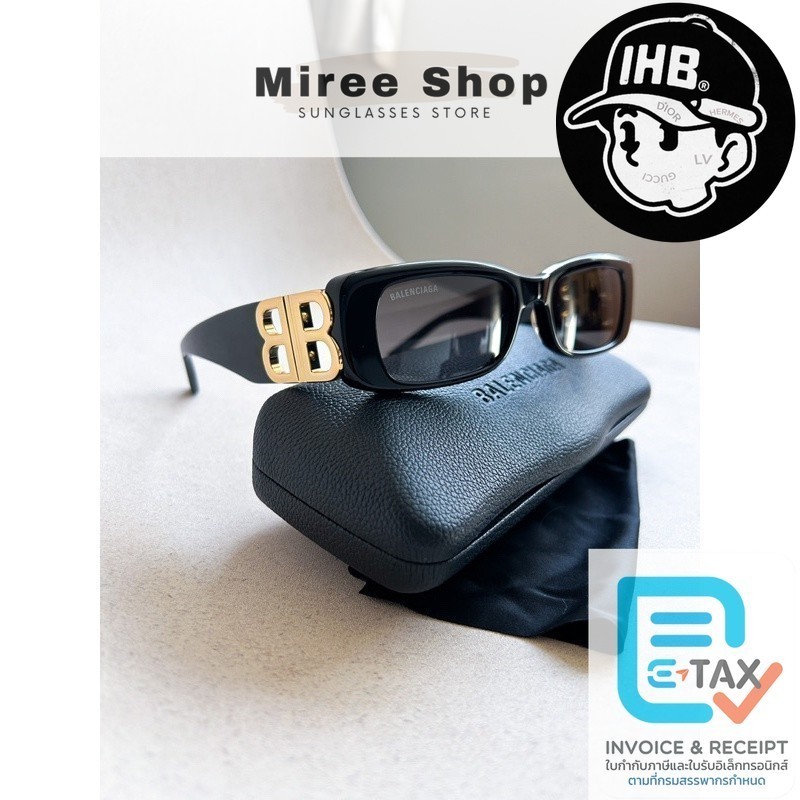 Balenciaga Dynasty Rectangular Sunglasses BB0096S ร้านแอมขายของแท้ทุกชิ้นค่ะ