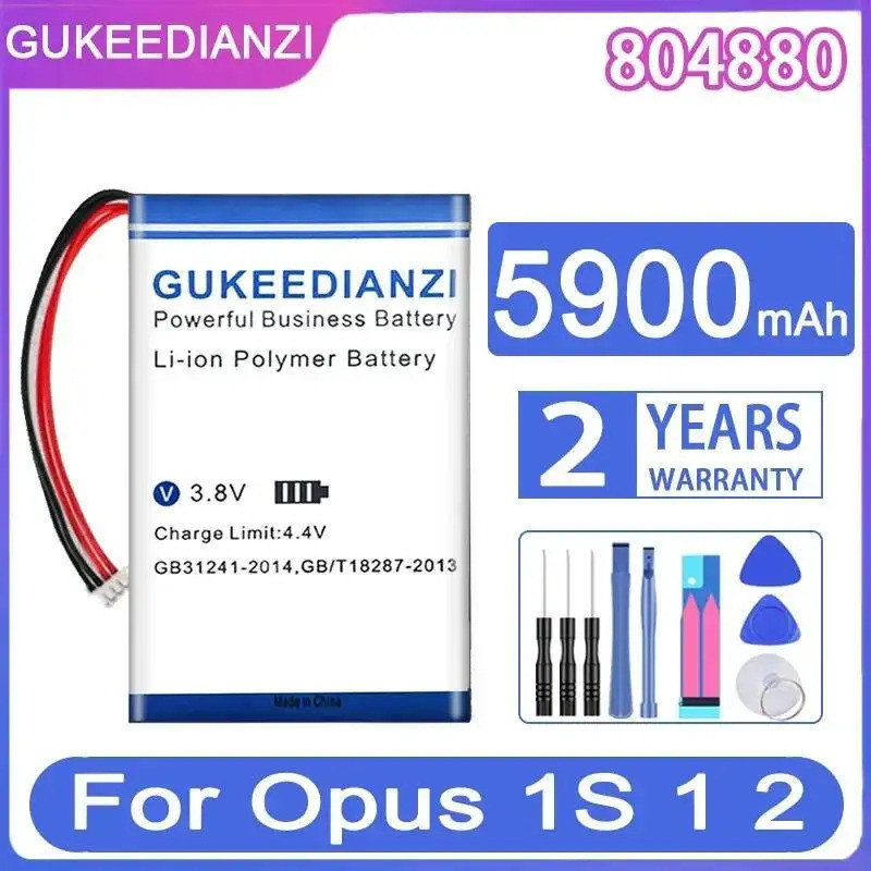 E-Book Reader แบตเตอรี่ที่เชื่อถือได้สําหรับ Opus 1S 1 2 สําหรับ Opus1 Opus2/1S 5900mAh 804880 ติดทน