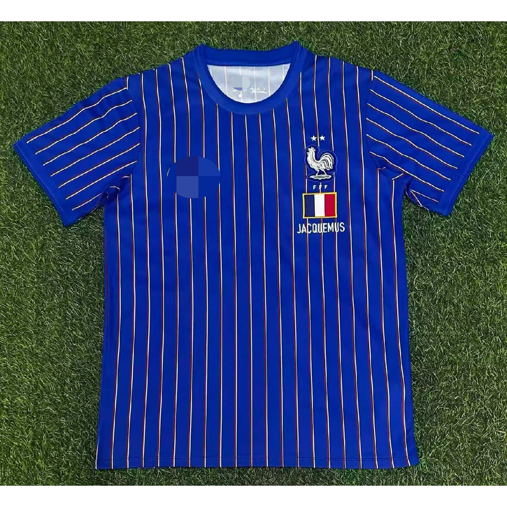 พัดลมรุ่น 26-27 เสื้อผ้าฝึกซ้อมฝรั่งเศส Short Sleeve Jersey S-4XL