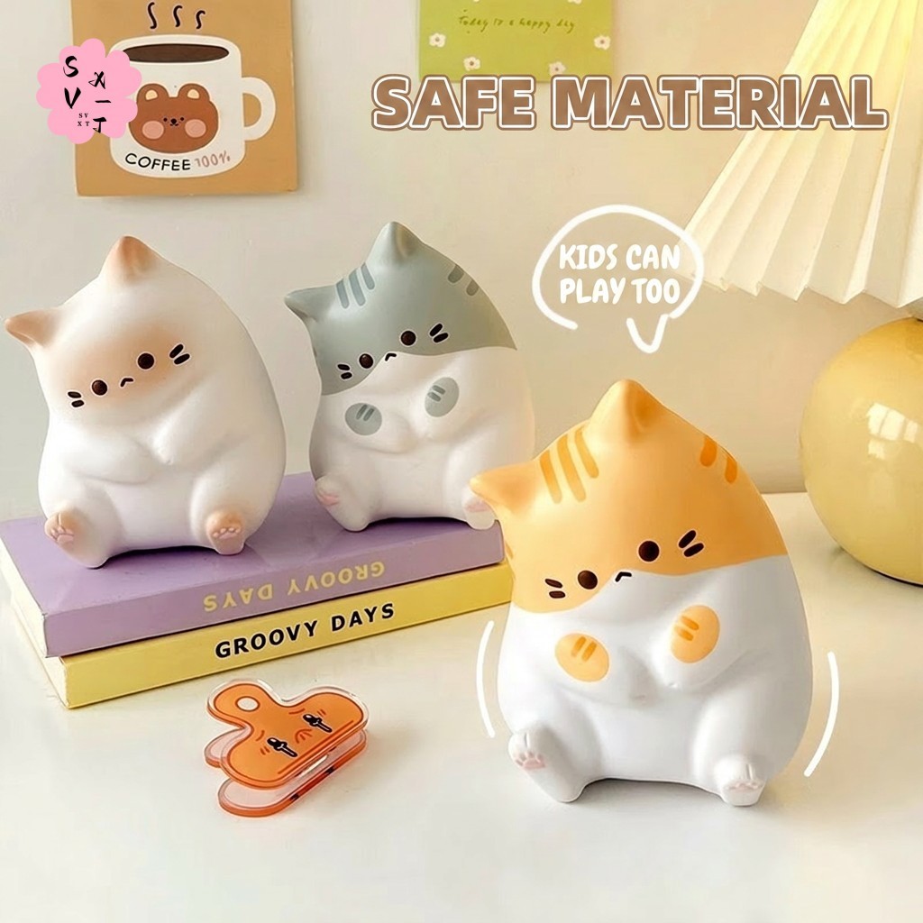 การ์ตูน PU Cat ฟื้นตัวช้าของเล่นบีบอัด - ของขวัญระบายการรักษาในสํานักงาน