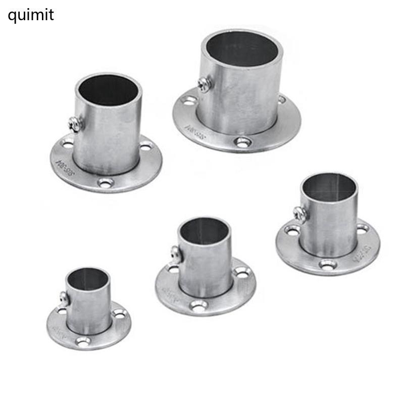 QUIM 16-32 มม.สแตนเลสสตีลตู้เสื้อผ้า Rod Bracket เสื้อผ้า Rod สําหรับที่นั่งแขวน Hold