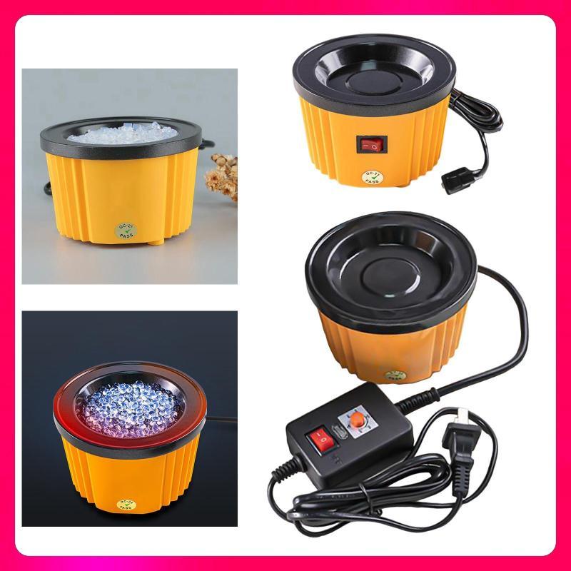 [ราคาต่ำที่สุด] หม้อหลอมกาวร้อนไฟฟ้า หม้อกาวร้อนไฟฟ้า 100W อุปกรณ์เสริมแข็งแรงทนทาน สีเหลือง US Adapter