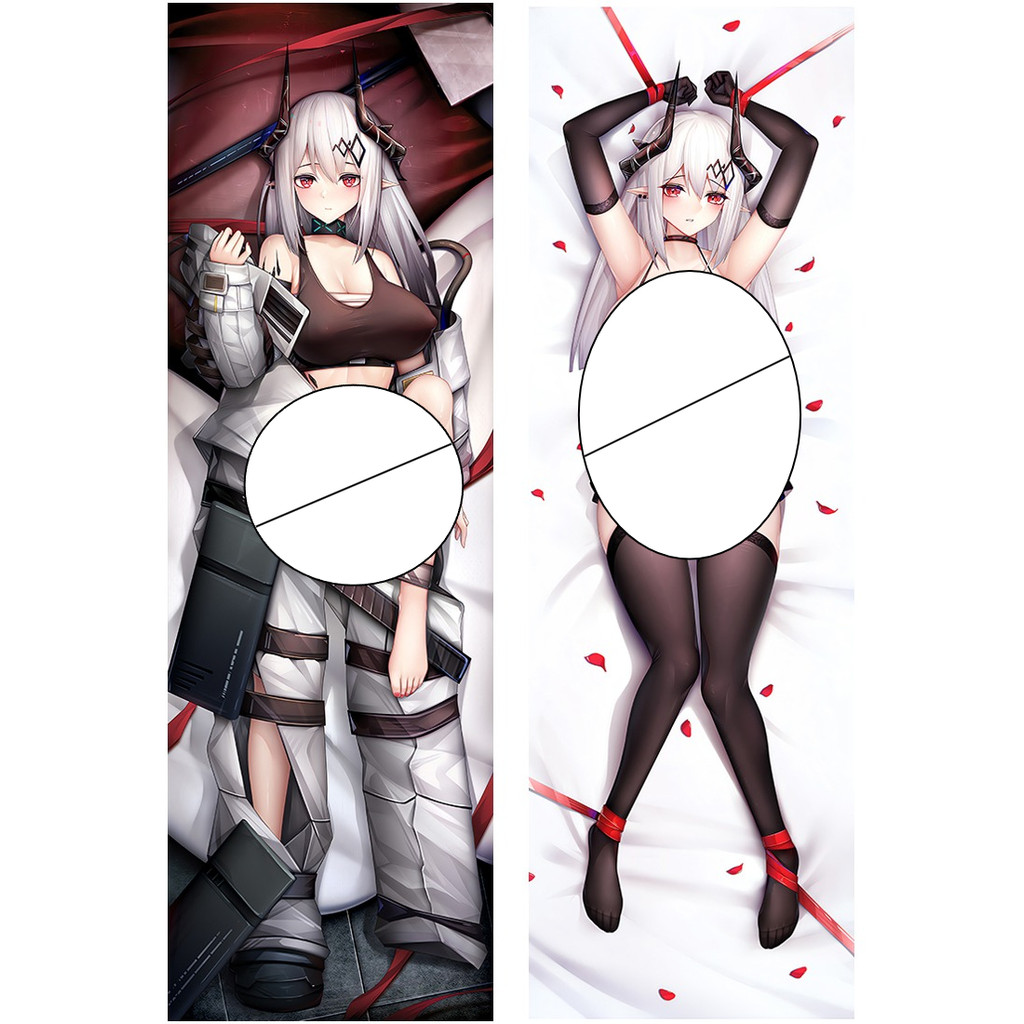 Arknights Mudrock Demon Girl Dakimakura หมอนพิมพ์สองด้านล้างทําความสะอาดได้