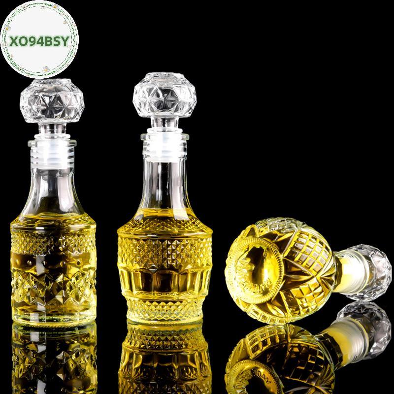XO94BSY 1 ชิ้นขนาดเล็กที่ว่างเปล่า Spirit Whisky ขวดไวน์ 50ml มินิแก้วแอลกอฮอล์ขวดเหล้าสกรูหมวกขวดเห