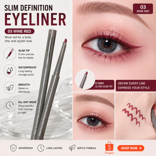 SUJN ปากกาอายไลเนอร์ Eyeliner เส้นเล็กเขียนง่าย กันน้ำ ติดทนนาน คมชัด มี 3 สีให้เลือก