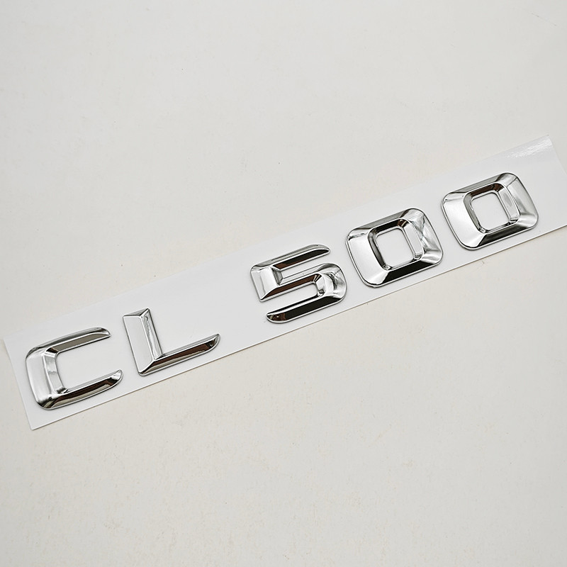 3D ABS ตัวอักษรรถโลโก้ CL500 CL550 CL600 Badge ด้านหลังสติกเกอร์สําหรับ Mercedes Benz CL500 CL550 CL