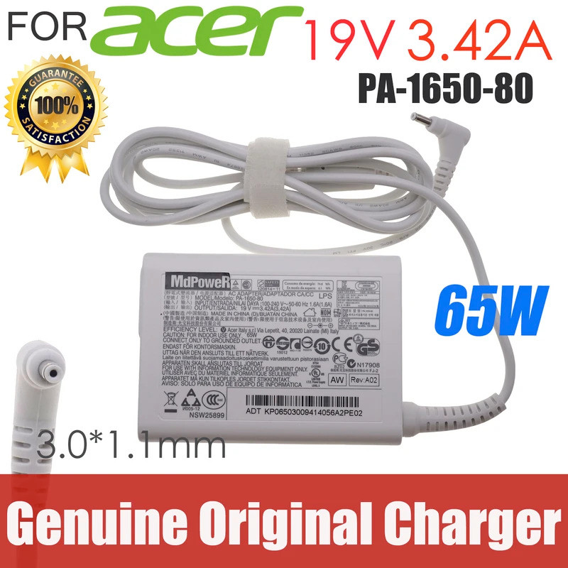 ของแท้ LITEON PA-1650-80 19V 3.42A 65W สําหรับ Acer Chromebook C720 C720P C740 C810 แล็ปท็อปแหล่งจ่า