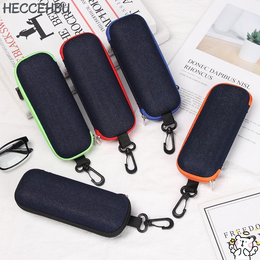 HECCEH31 กล่องแว่นตา Hard แว่นกันแดด กล่อง ผ้ายีนส์ ปรากฏการณ์