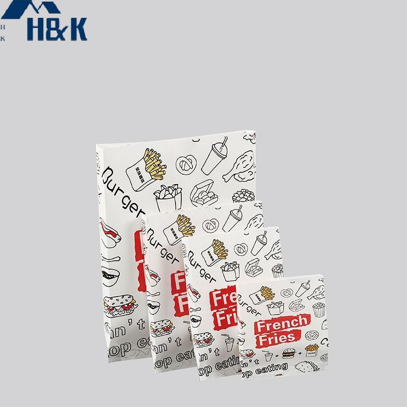 [H&K] 90/100 ชิ้นถุงกระดาษกันน้ํามัน Non-sti อาหาร Paaging Bag French Fries แซนวิชแพนเค้ก Burger ถุงกระดาษกันน้ํามันเครื่องมือห้องครัว {th}