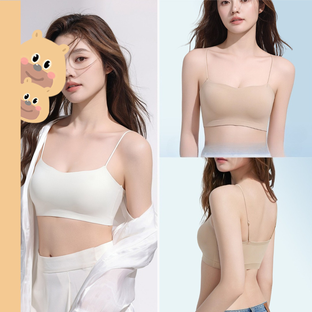 bearbra เสื้อในดันทรงแบบไร้โคร้ง โชว์ร่องอกสุดเซ็กซี่ ไร้ขอบ สบายผ้านิ่ม