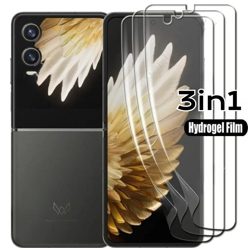 3 in 1 Soft Hydrogel ฟิล์มโทรศัพท์แบบพับได้สําหรับ Infinix Zero Flip ป้องกันการระเบิดป้องกันหน้าจอสํ