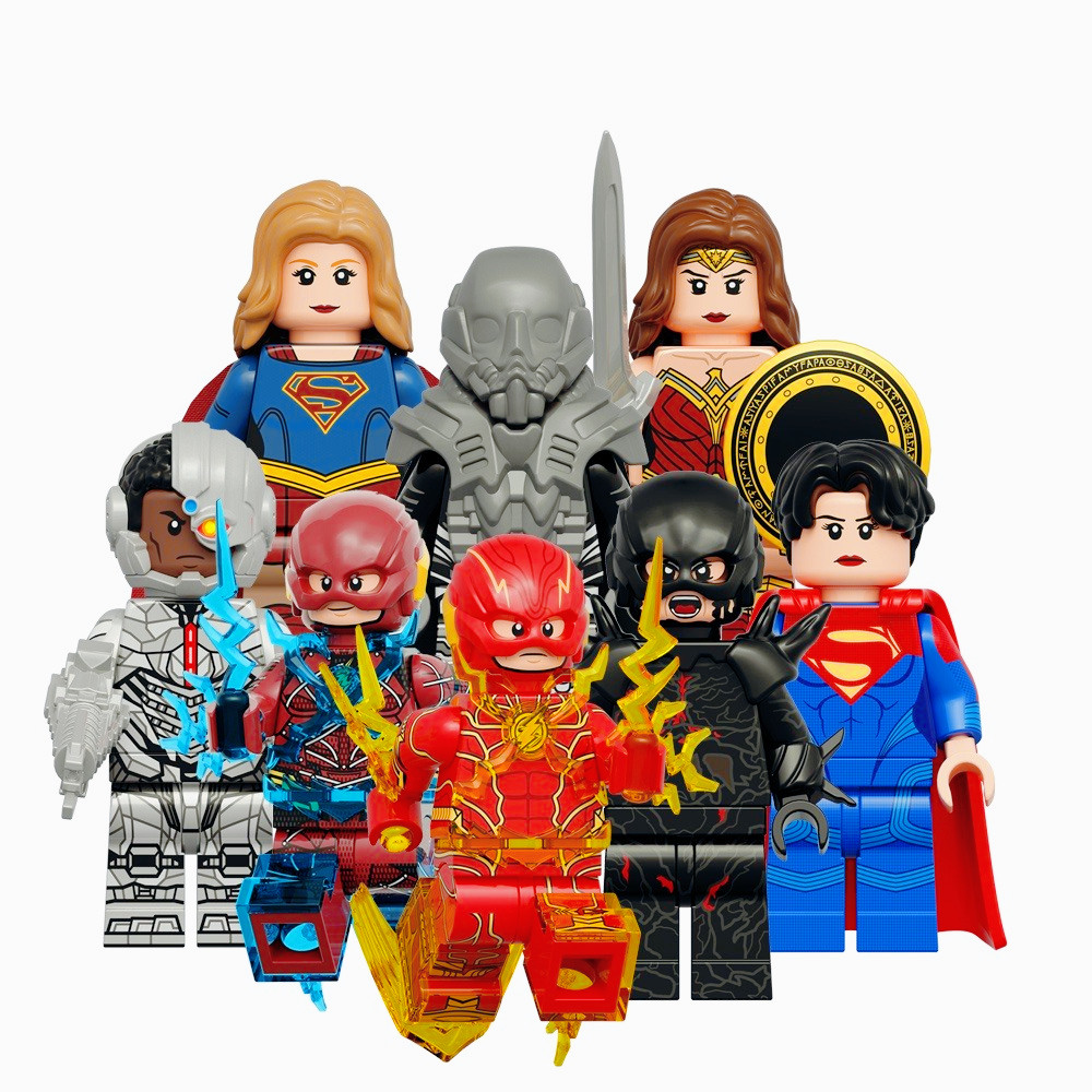 KT1071 The Flash Super Heroes ภาพยนตร์ Wonder Woman Cyborg ทั่วไป Zod Mini Building Blocks ของเล่นเด