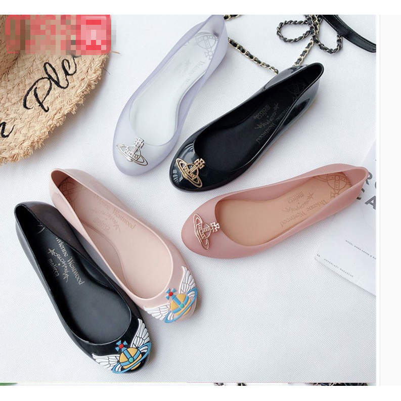 2019 Saturn Queen West Flat Round Toe รองเท้าผู้หญิงรองเท้าเดี่ยวรองเท้าเจลลี่