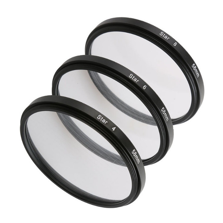 Starlight filter 4-line/6-line/8-line three-piece set, thin filter combination (comes with a filter 