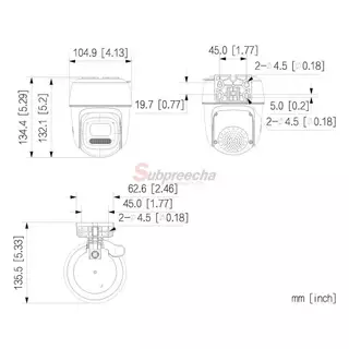 DH-P3I-PV / Dahua กล้องวงจรปิด 3MP (Lens2.8mm) (Wi-Fi) Outdoor Fixed-focal Pan &amp; Tilt