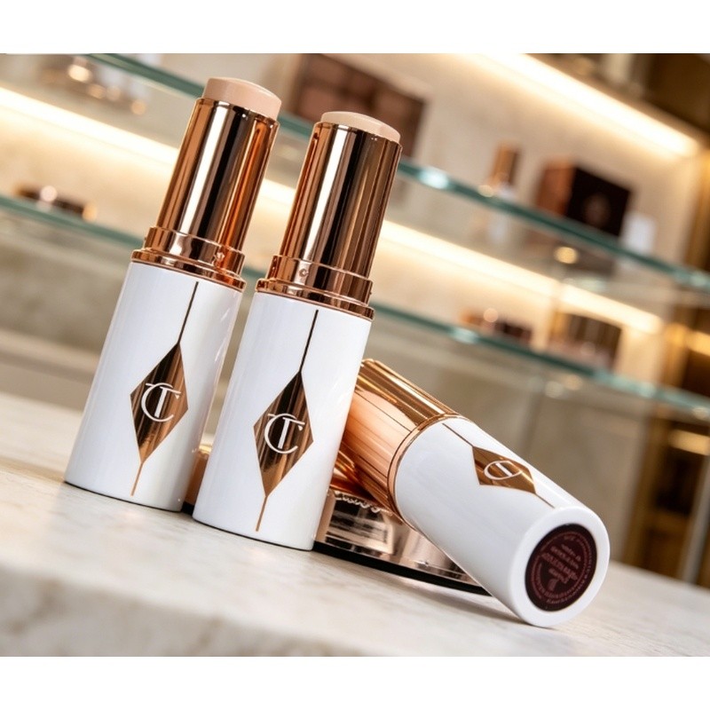 ((Mumus Shop) รองพื้นพกพาหมุนได้ Water Glossy 9g!Light Skin Nourishing Translucent Base Makeup 1#1FA