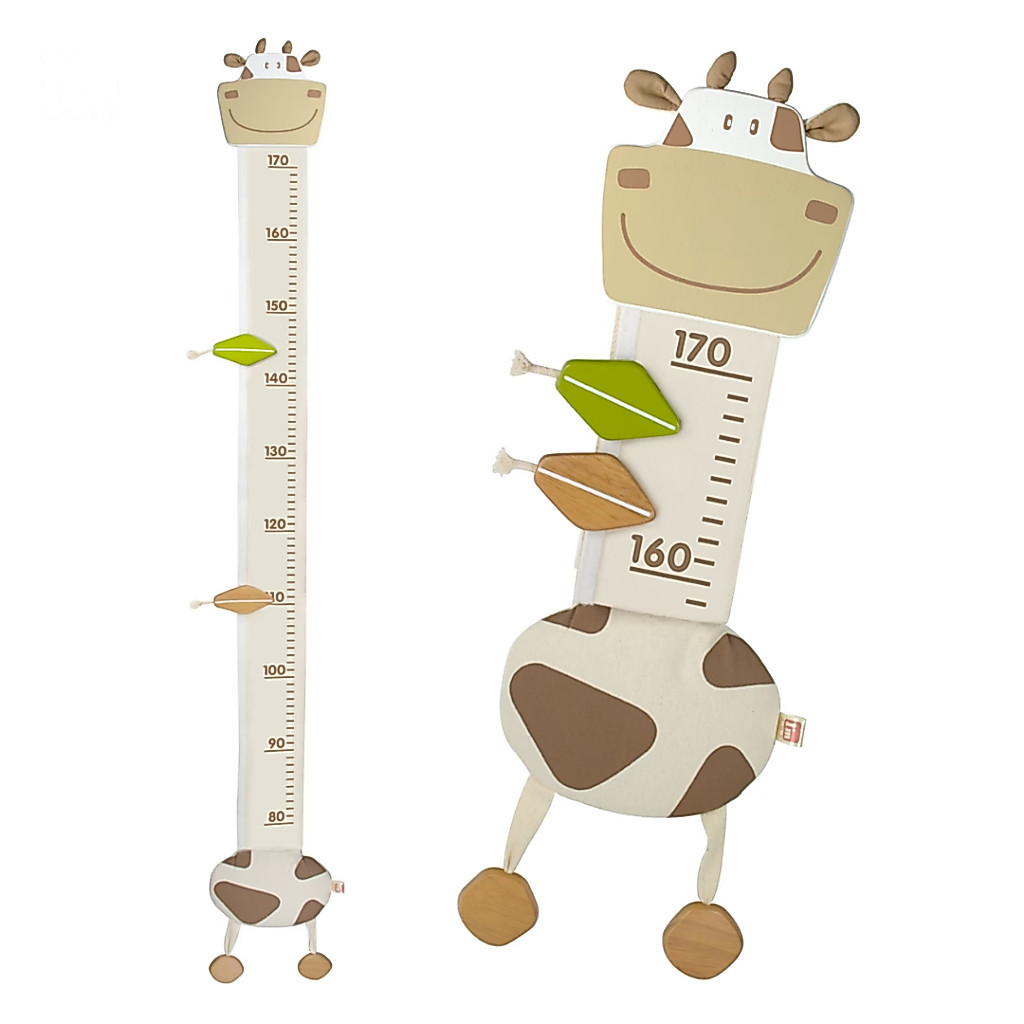 ที่วัดส่วนสูง สำหรับเด็ก รูปสัตว์ ไม้ผสมผ้า ติดผนัง แข็งแรง Wood Fabric Wall Growth Chart,Kids Height Ruler แต่งห้องเด็ก