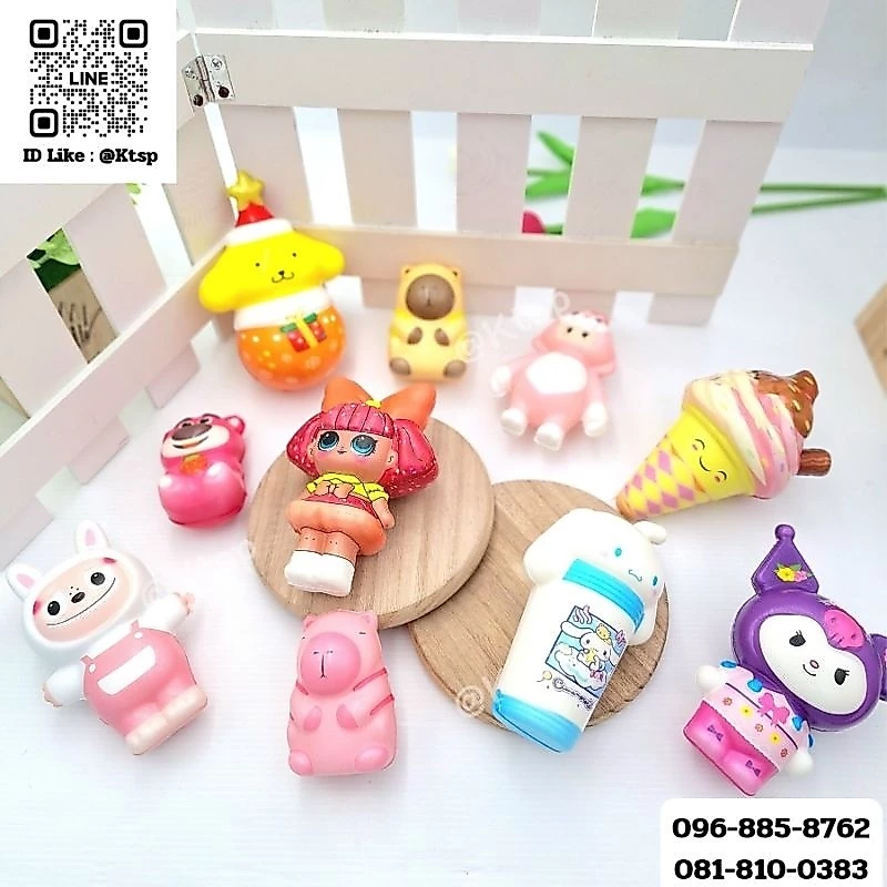สกุชชี่ของเล่นบีบนุ่มนิ่ม ของเล่นเด้งช้า อาหารประดิษฐ์ หมีนุ่ม ของเล่นบีบ คลายเครียด สกุชชี่ ของเล่นคลายเครียด