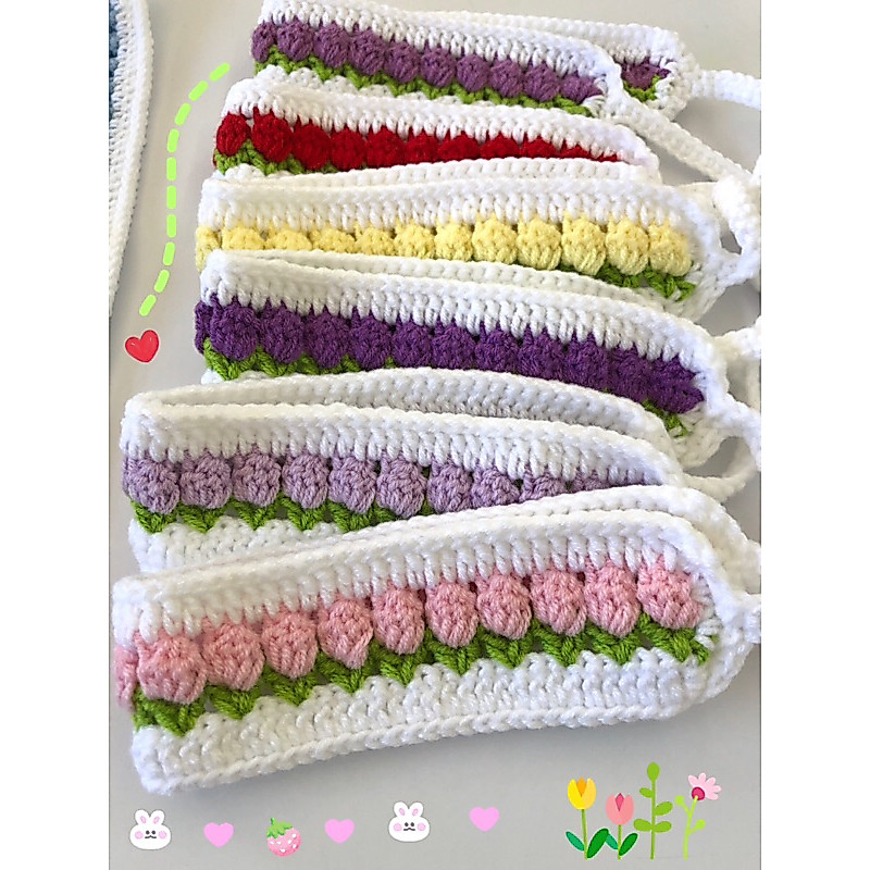 ที่คาดผมทิวลิป ที่คาดผมไหมพรม🌷