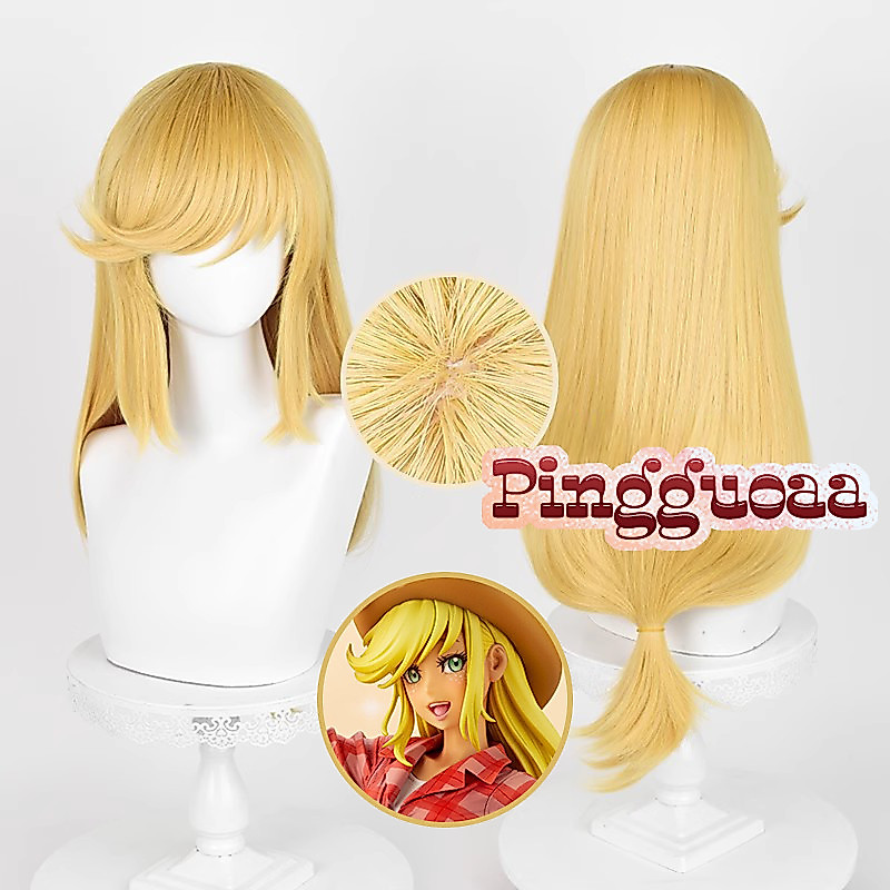 My Little Pony อะนิเมะ Applejack คอสเพลย ์ วิกผม 65 ซม.ผมสังเคราะห ์ ทนความร ้ อนสีทอง