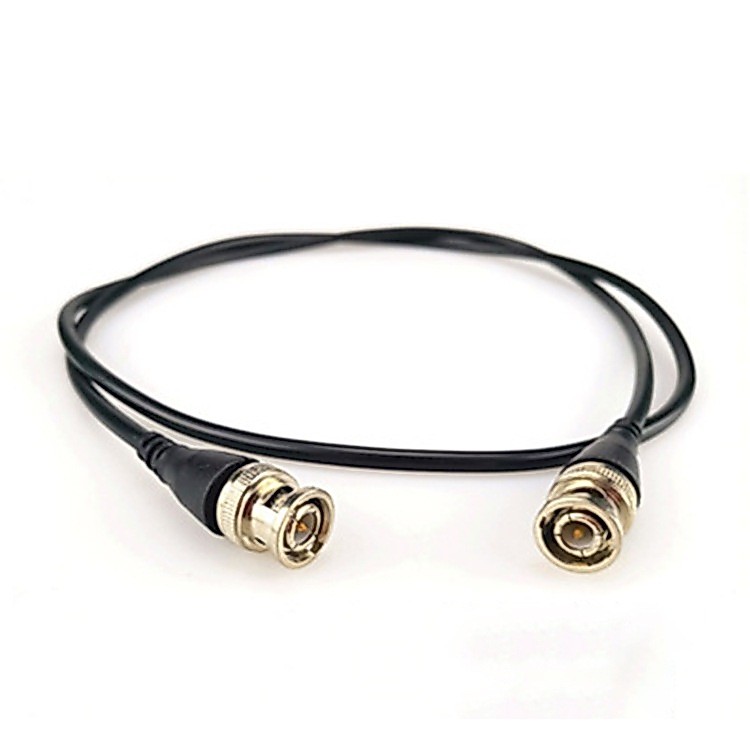 สาย BNC Cable สำหรับกล้องวงจรปิด เครื่องบันทึก DVR สาย BNC ตัวผู้-ตัวผู้ ยาว 0.5 / 1 /  2 เมตร (ทองแดงแท้ 100%)