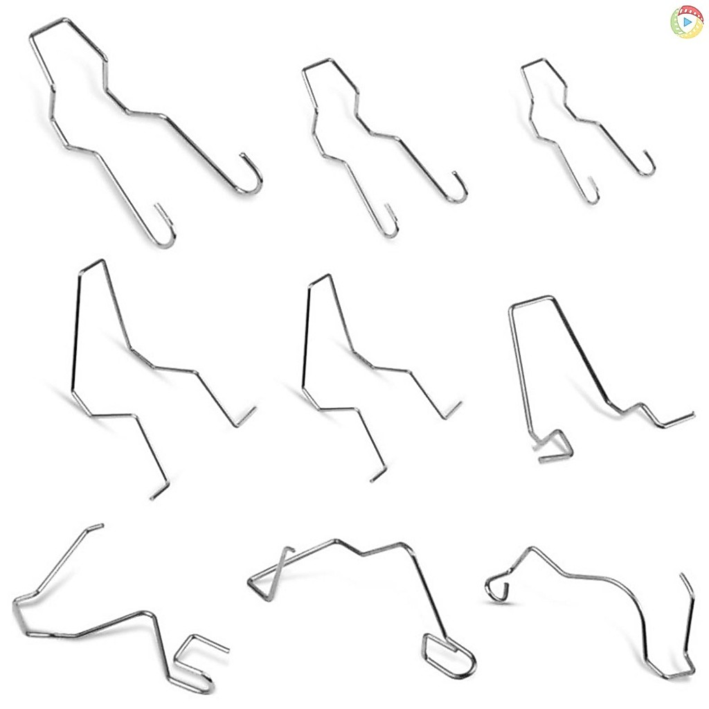 9pcs หลอดไฟยึดสปริงคลิปไฟหน้ายึดคลิปสแตนเลสไฟหน้ารถ Clamps สําหรับ H1 H3 H4 H7 Moto-414