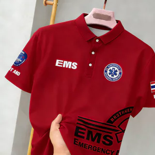 2026 ฤดูร้อนขายร้อนกู้ภัย ems1669 ฉุกเฉินทางการแพทย์ บริการ เสื้อโปโล ประเทศไทย ธง รูปแบบ ระบายอากาศได้ ทนทาน