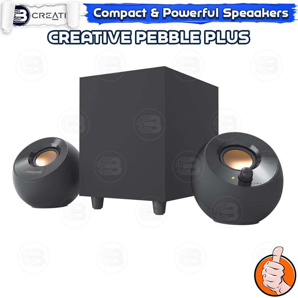 [CoolBlasterThai] CREATIVE SPEAKER PEBBLE PLUS 2.1 USB DESKTOP SPEAKERS WITH SUBWOOFER (BLACK) (ลำโพง)