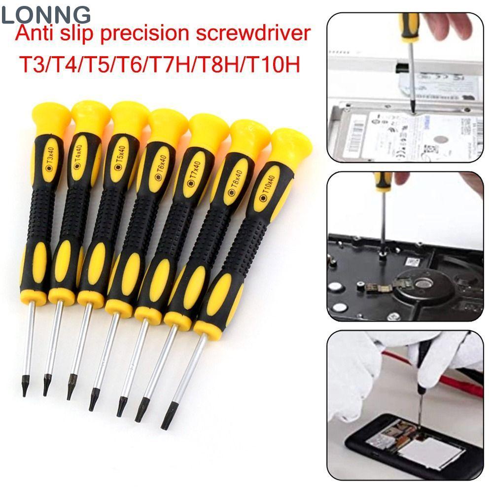 LONNG Torx ไขควง, พลาสติกพร้อมรูถอดชิ้นส่วนซ่อมเครื่องมือ, คุณภาพสูง T3/T4/T5/T6/T7H/T8H/T10H เครื่องมือปรับปรุงสําหรับ xbox 360, xbox one,ps3,ps4 Home