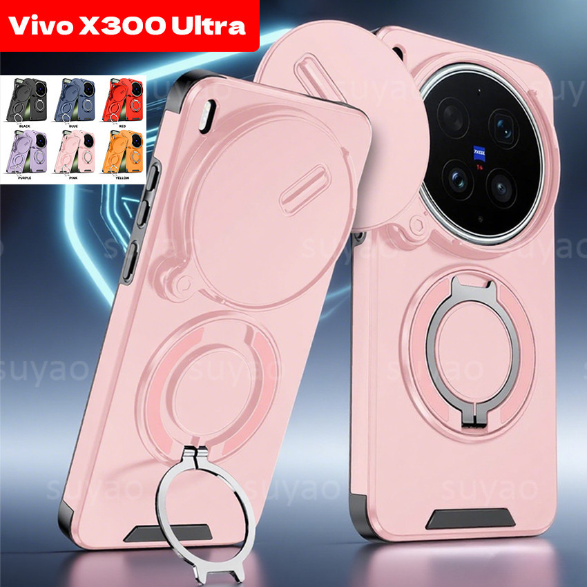 THAA เหมาะสําหรับ vivo X300 Ultra Magnetic เคสกันกระแทกพร้อมที่วางแหวน รองรับ vivo X300 Ultra/vivo X300 Ultra Pro ฝาหลังปกป้องเลนส์กล้อง