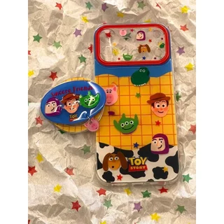 เคสโทรศัพท์ เหมาะสําหรับ iPhone 11 12 13 14 15 16 17 Pro max Plus Toy Story + Bracket Shock-proof Shock-proof เคสป้องกันรวมทุกอย่างกรณี EAII