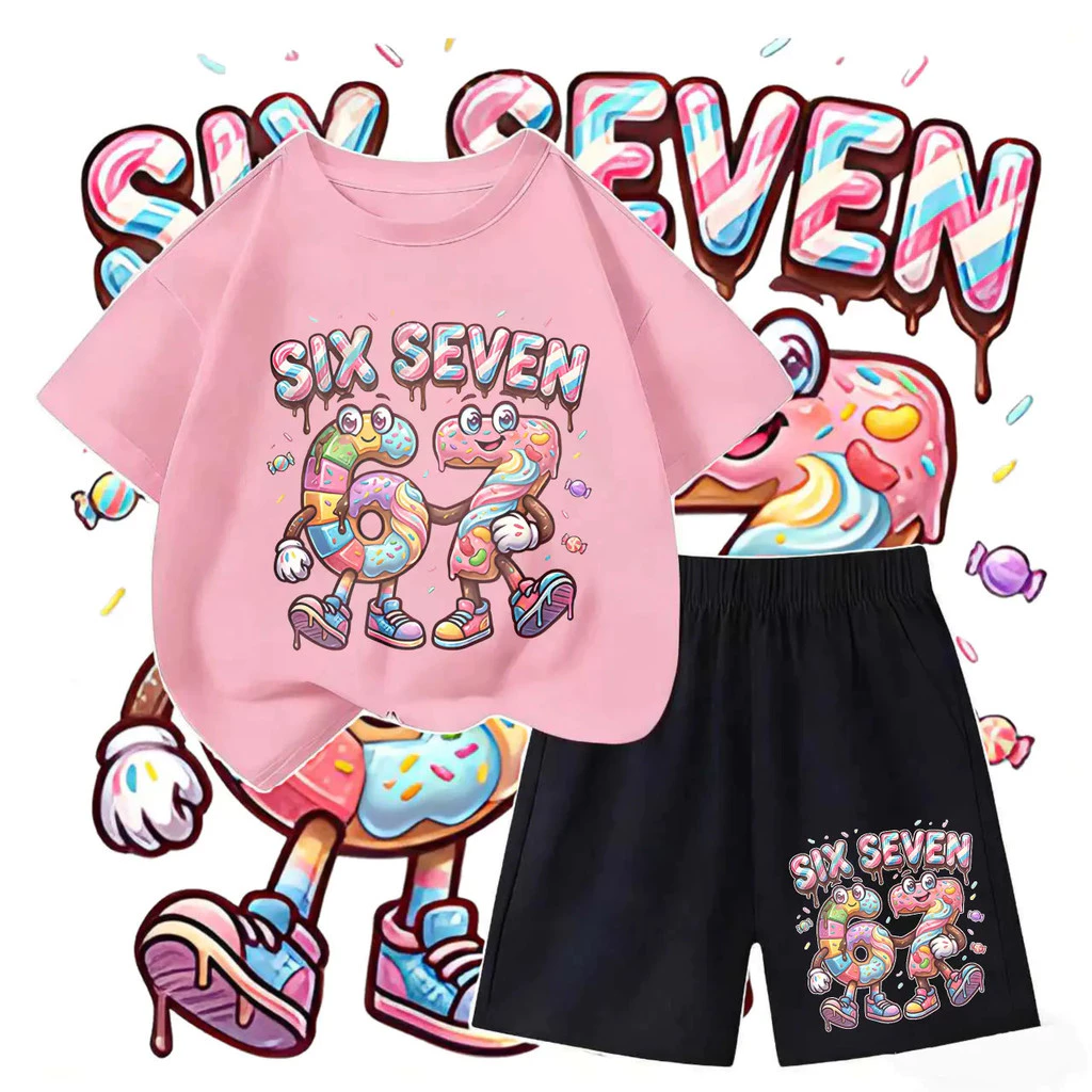 [COD] พร้อมส่ง SIX-SEVENเสื้อยืดเด็ก คอตตอน ชุดสูทเด็กผู้ชาย ชุดลำลอง 2 ชิ้น แฟชั่น สำหรับเด็กชายตัวเล็ก ๆ เซ็