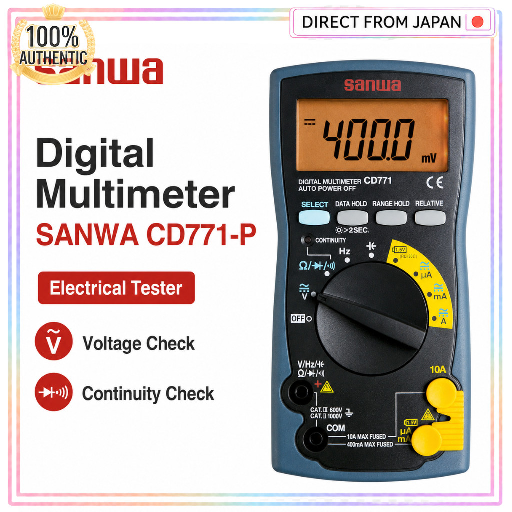 SANWA CD771-P Digital Multimeter Blister Pack Electrical Tester