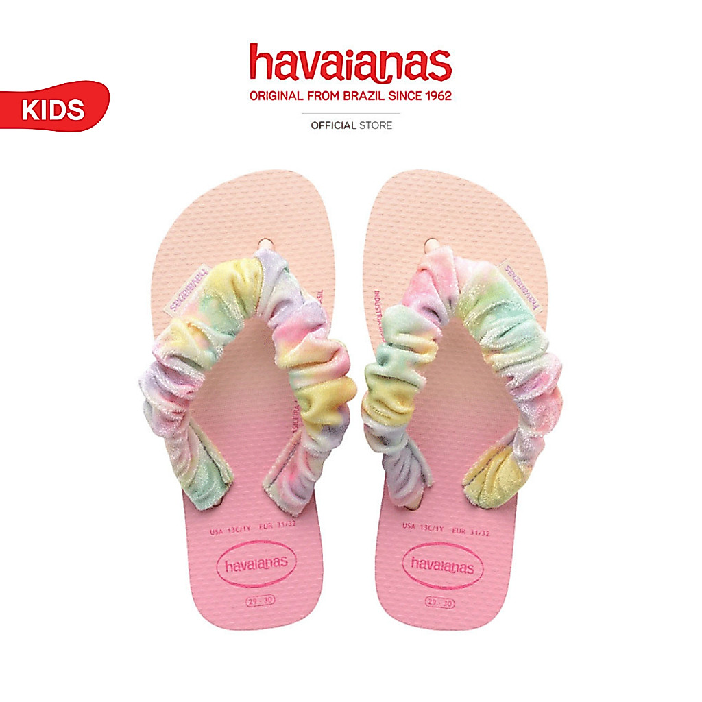 HAVAIANAS รองเท้าแตะเด็ก Kids Fluffy Flip Flops PINK 41499410076K_C5PIXX