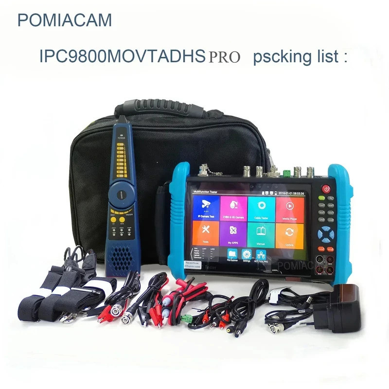 IPC9800 IPC CCTV Test Monitor 8MP AHD TVI CVI Tester PRO H.265 8K Video display Tester Monitor IP กล