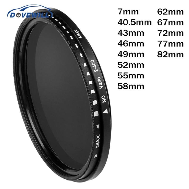 [Dovewill] Professional ND2 ถึง ND400 Variable ND Filter กระจกออปติคอลกันน้ําสําหรับกล้องเหมาะสําหรั