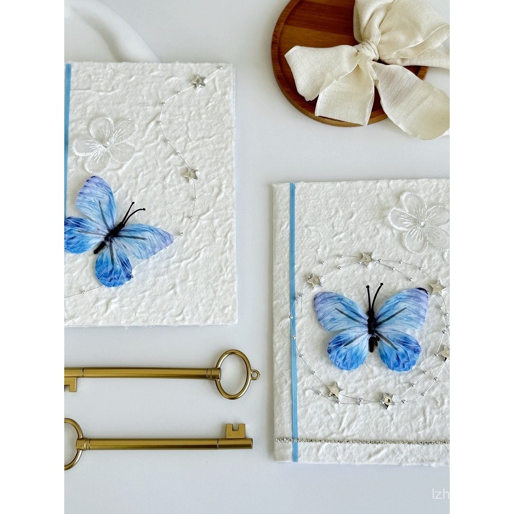 Taoxi Bow Word Card Original Niche Vows Resignment Promise เจ้าสาวงานแต่งงานสีฟ้าพูดเจ้าบ่าว