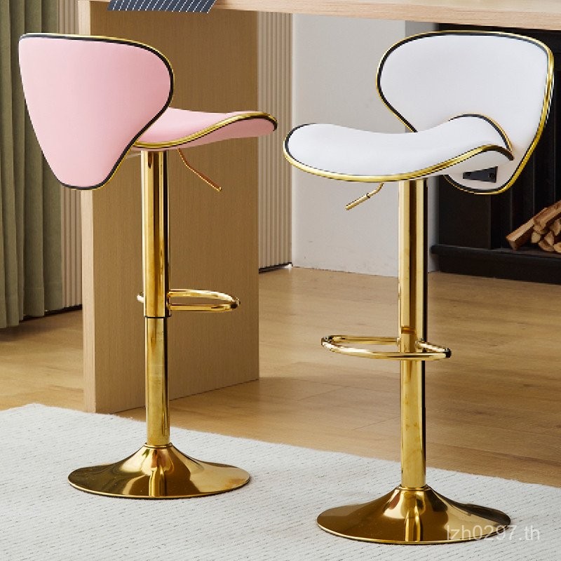 G3j8 Nordic ยกสตูลสูงนมชา Shop หรูหราหมุนในครัวเรือน Golden Bar เก้าอี้ Cafe
