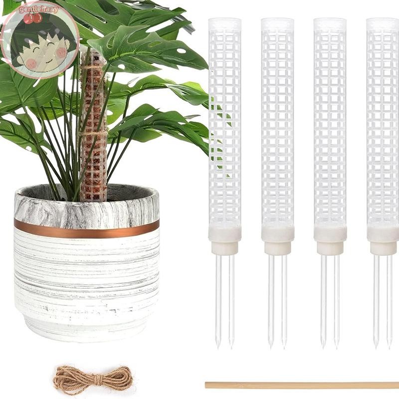 Gent 2/4/6 ชิ้นพืชปีนเขาน้ํา Moss คอลัมน์ในร่ม Moss POLE พืชเสาพลาสติกสําหรับ Sphagnum สนับสนุนกระถา