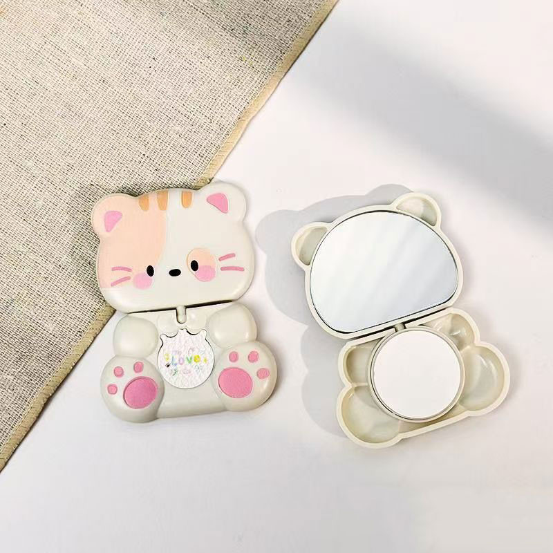 JG| เคสสำหรับ OPPO Reno 3 4 5 6 7 8 4F 5F 5Z 6Z 7Z 8Z 8T 10 11 12 13 Pro Plus 11F 12F 13F เคสโทรศัพท์แบบนิ่ม ลายคู่รัก สร้างสรรค์ แมว กระจกแต่งหน้า ป้องกันเลนส์แบบเต็มรูปแบบ - รูปที่ 6