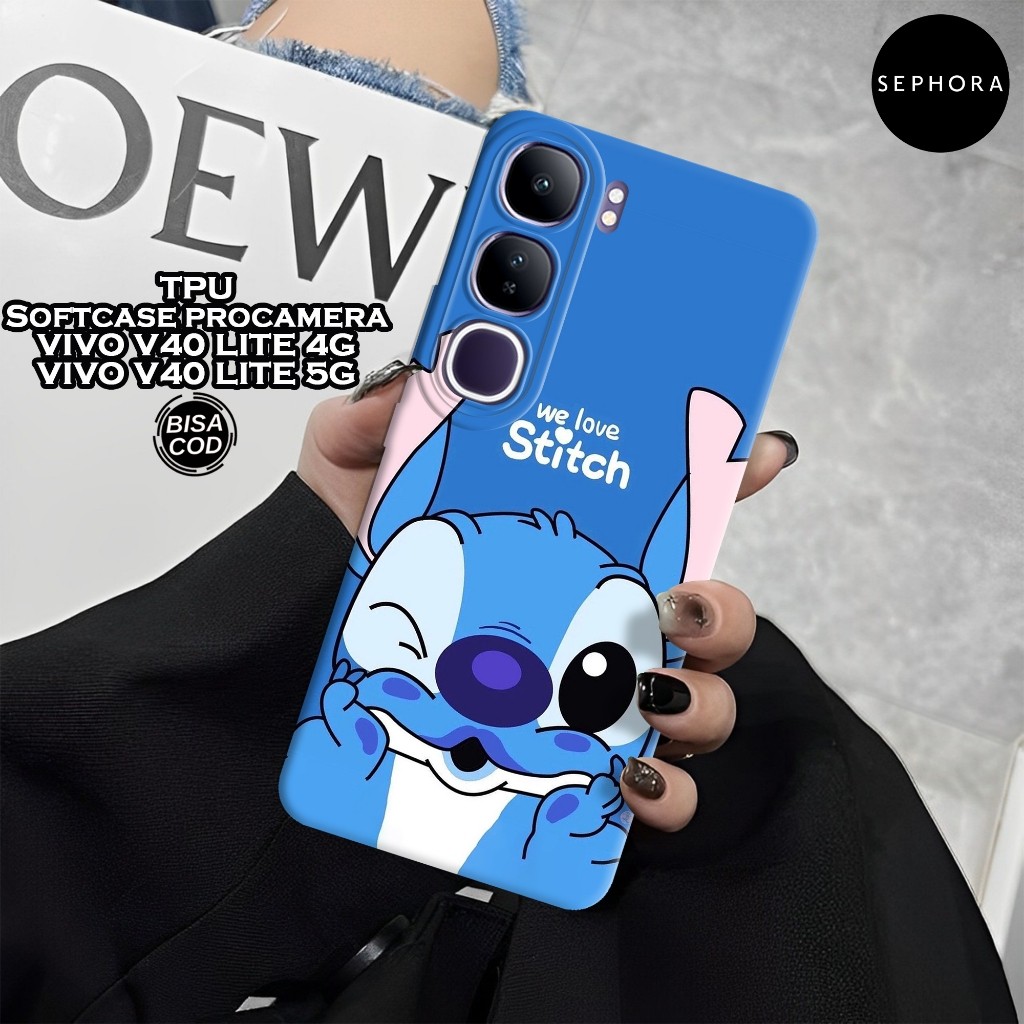 HP เคส VIVO V40 LITE 4G/5G 2024 ล่าสุด - เคส Stitch แฟชั่น - เคส VIVO V40 LITE 4G/5G Softcase - เคสก